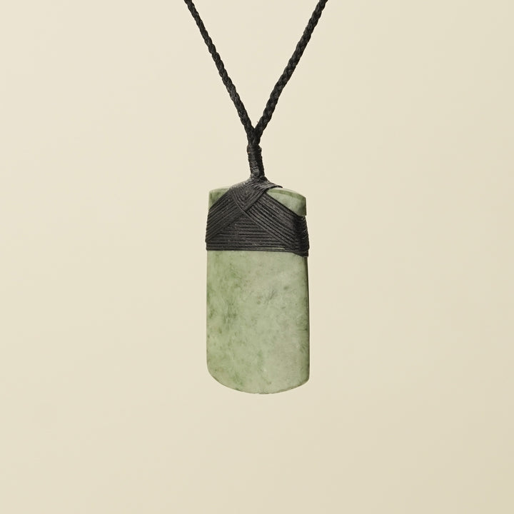 Toki Whakarei Carved Medium Inanga Pounamu Pendant