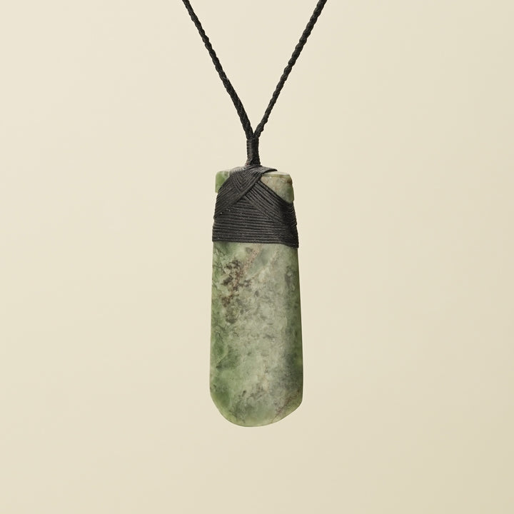 Toki Whakarei Carved Medium Large Inanga Pounamu Pendant