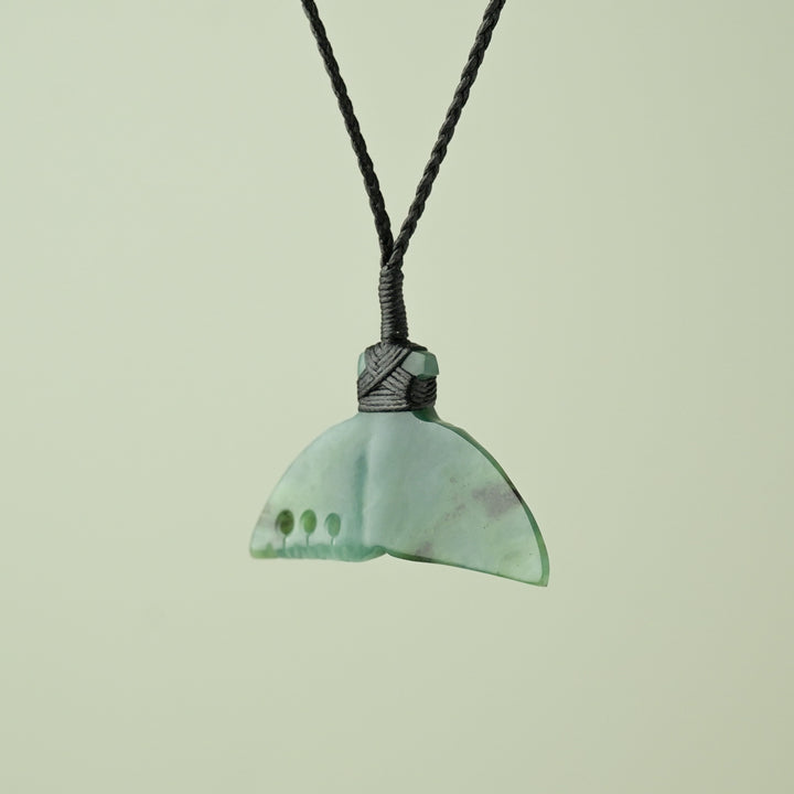 Medium Kahurangi Pounamu Whales Tail Pendant