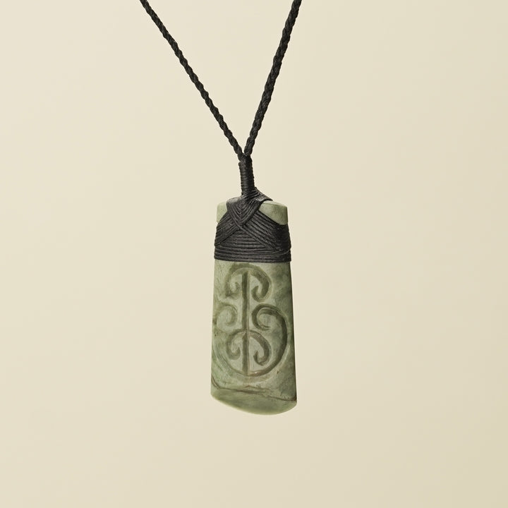 Toki Whakarei Koru Carved Small Pounamu Pendant