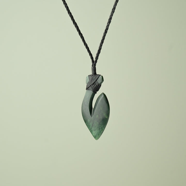 Medium Kawakawa Greenstone Hei Matau Pendant