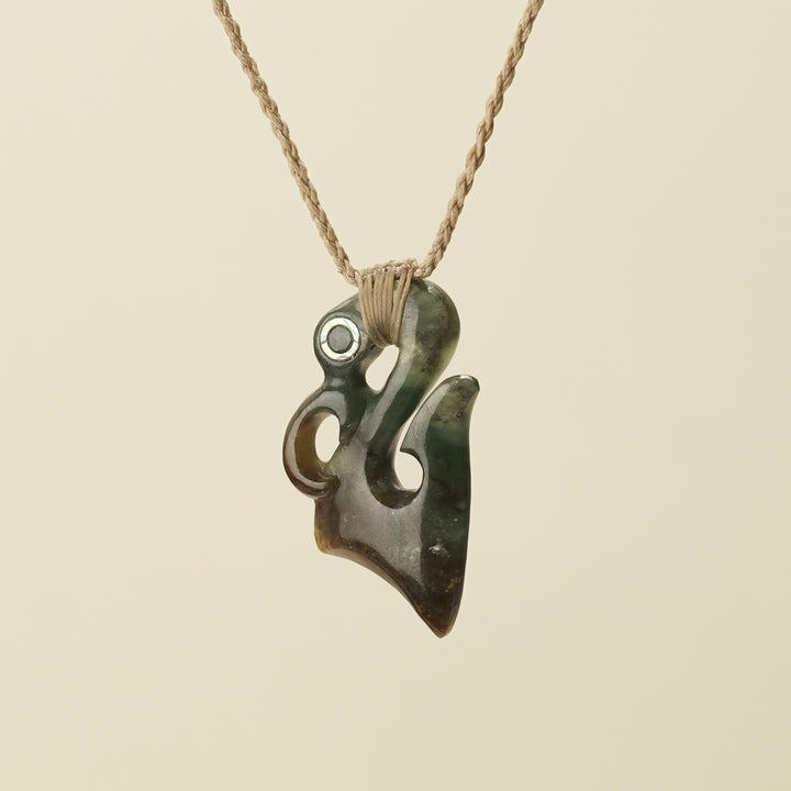 Manaia Medium Totoweka Pounamu Pendant