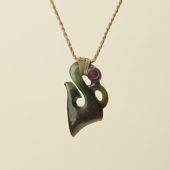 Manaia Medium Totoweka Pounamu Pendant