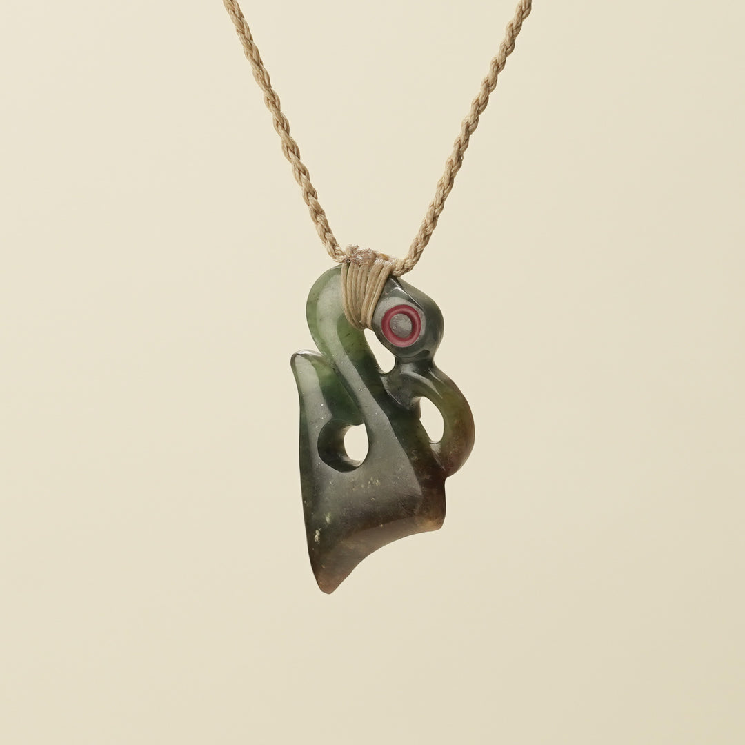 Manaia Medium Totoweka Pounamu Pendant