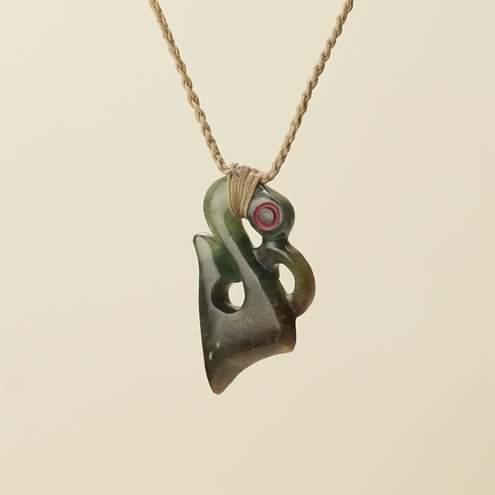 Manaia Medium Totoweka Pounamu Pendant