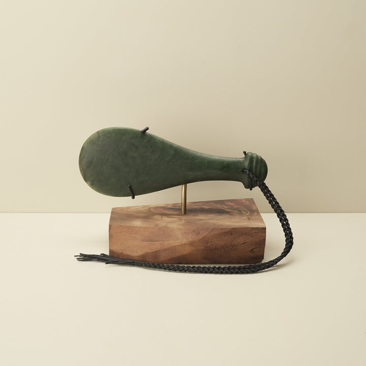 Mere Greenstone Medium Sculpture Kawakawa