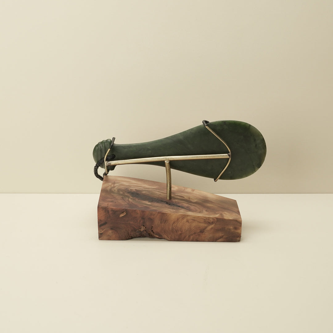 Mere Greenstone Medium Sculpture Kawakawa