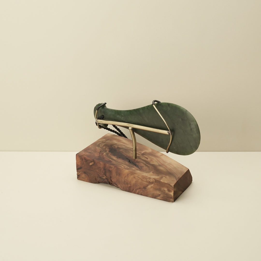 Mere Greenstone Medium Sculpture Kawakawa