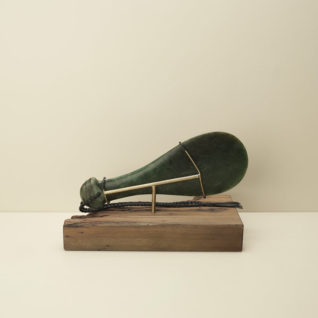 Mere Kawakawa Greenstone Large Sculpture