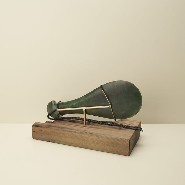 Mere Kawakawa Greenstone Large Sculpture