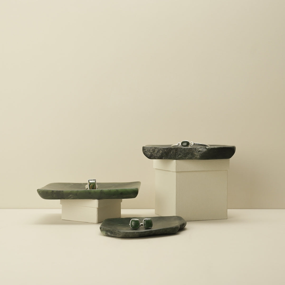 Jade Greenstone Natural Bowl Small