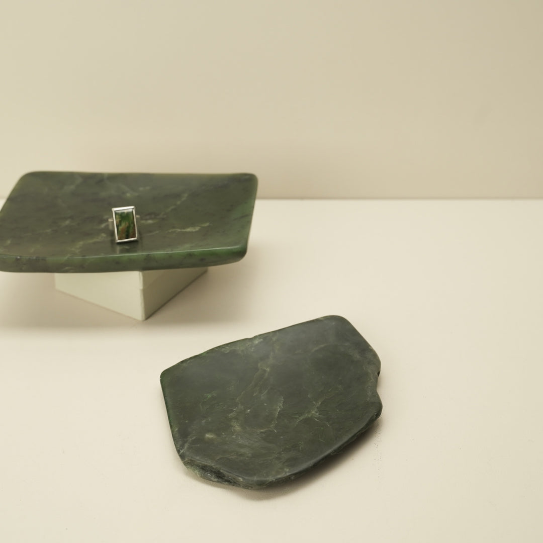 Jade Greenstone Natural Bowl Small