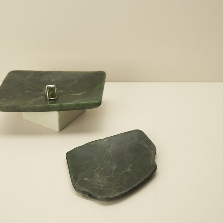 Jade Greenstone Natural Bowl Small