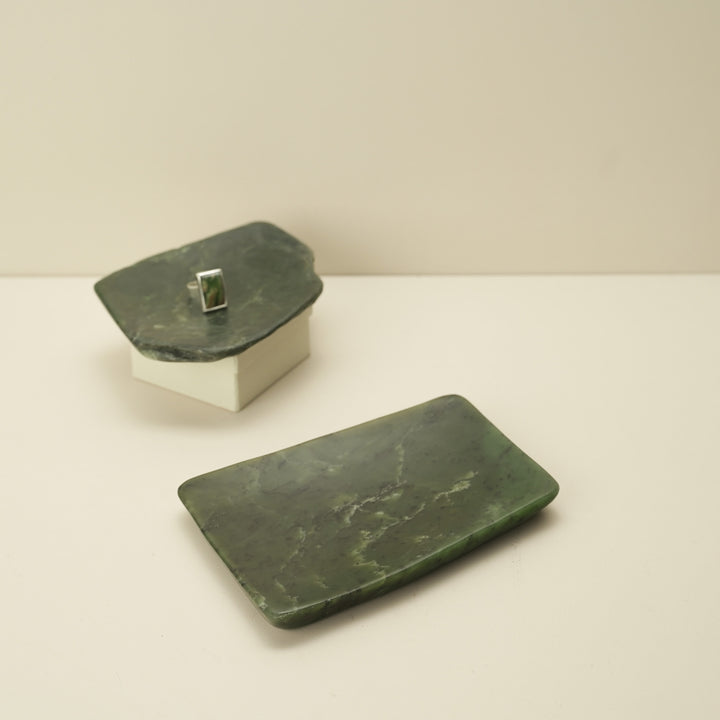 Jade Greenstone Natural Bowl Small