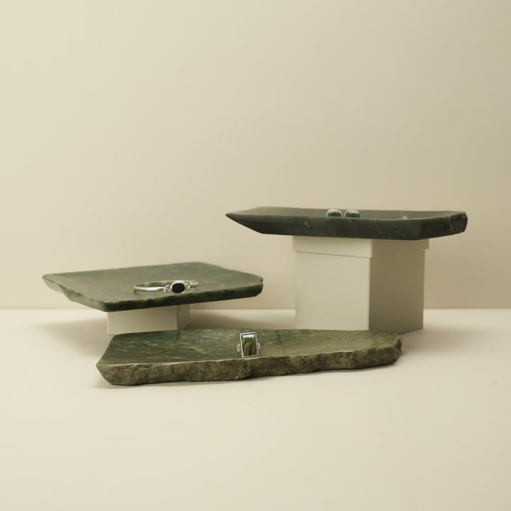 Jade Greenstone Natural Bowl Large