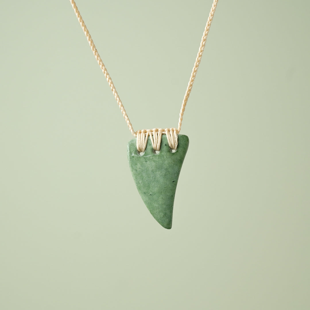 Medium Inanga Pounamu Niho Tooth Pendant
