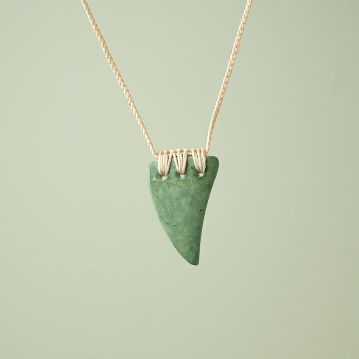 Medium Inanga Pounamu Niho Tooth Pendant