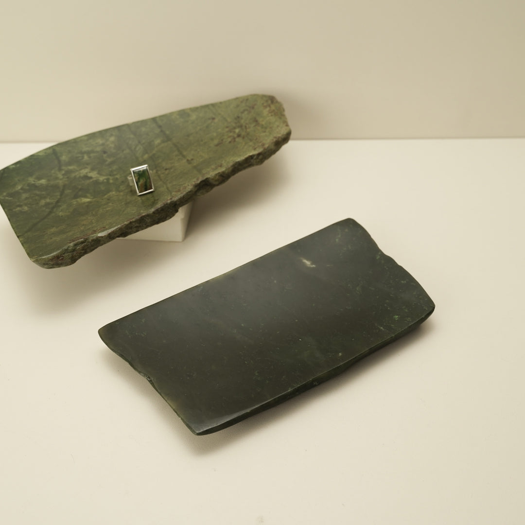 Jade Greenstone Natural Bowl Large