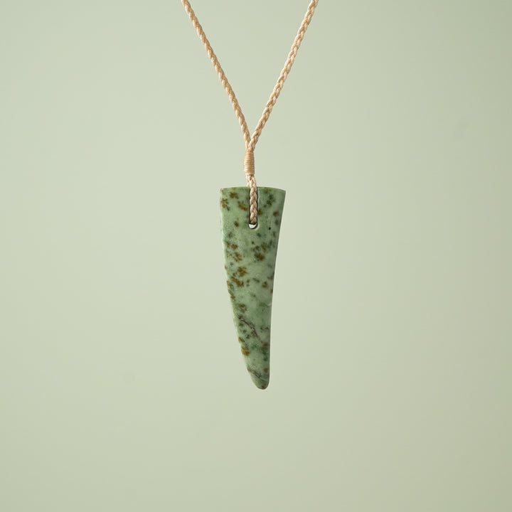 Large Inanga Pounamu Niho Tooth Pendant