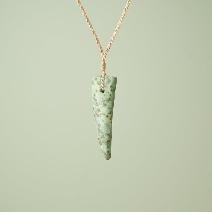 Large Inanga Pounamu Niho Tooth Pendant