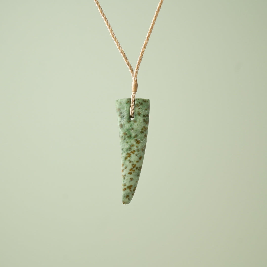 Large Inanga Pounamu Niho Tooth Pendant