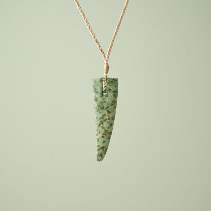 Large Inanga Pounamu Niho Tooth Pendant