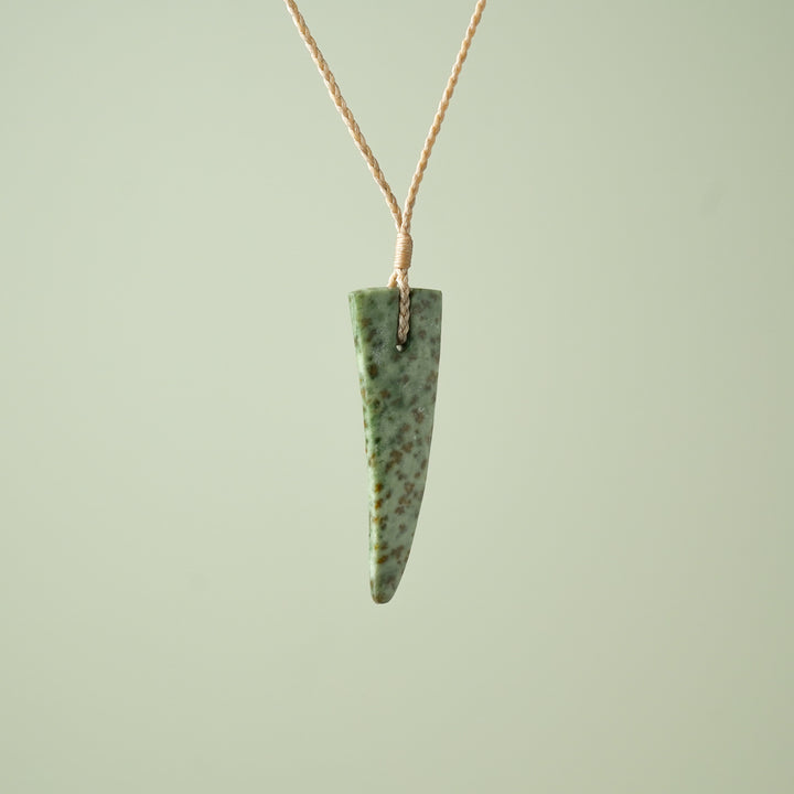 Large Inanga Pounamu Niho Tooth Pendant