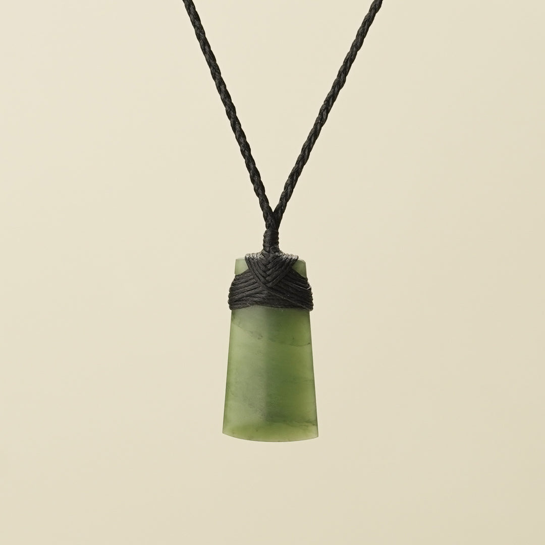 Toki Kahurangi Pounamu Extra Small Pendant Black Binding