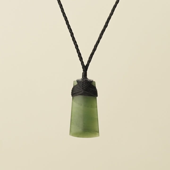 Toki Kahurangi Pounamu Extra Small Pendant Black Binding