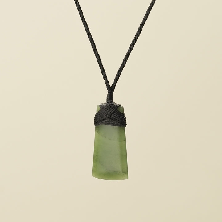 Toki Kahurangi Pounamu Extra Small Pendant Black Binding