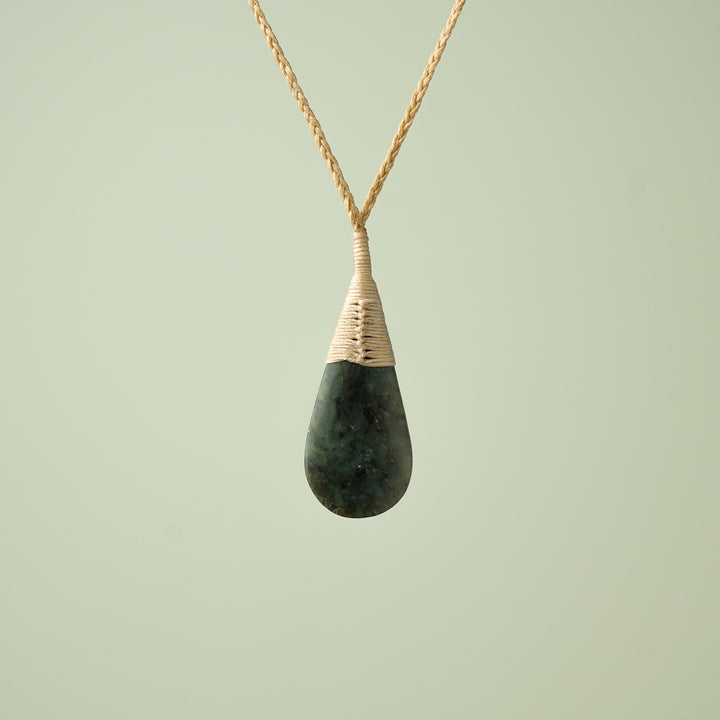 Medium Kawakawa Roimata Teardrop Pendant