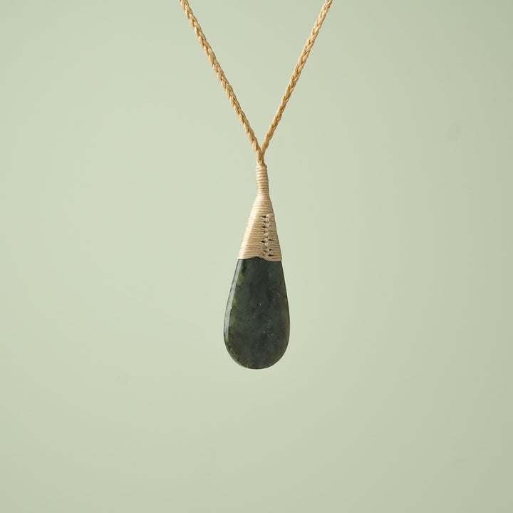 Medium Kawakawa Roimata Teardrop Pendant