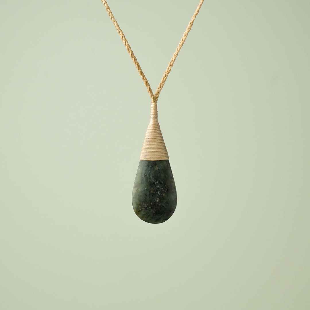 Medium Kawakawa Roimata Teardrop Pendant