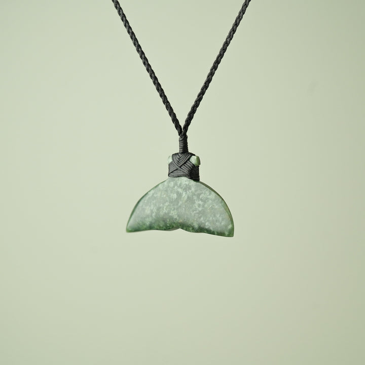 Medium Kawakawa Pounamu Whales Tail Pendant