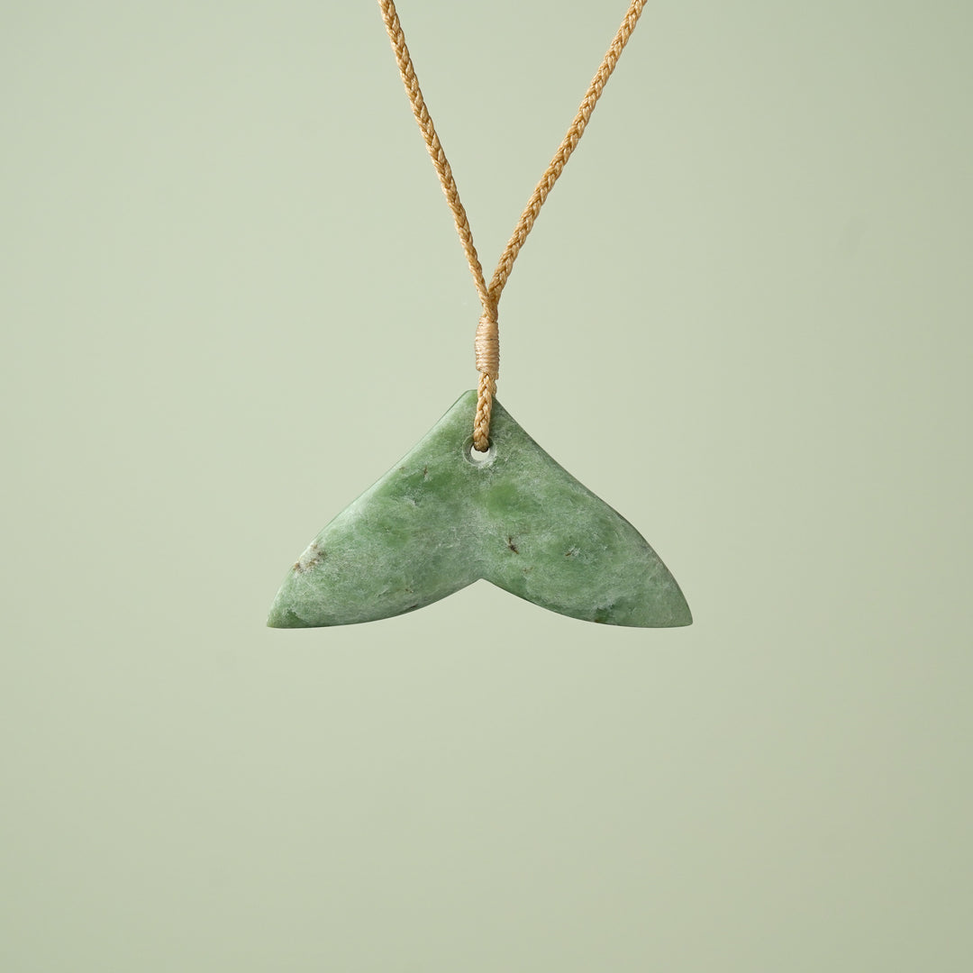 Medium Inanga Pounamu Whales Tail Pendant