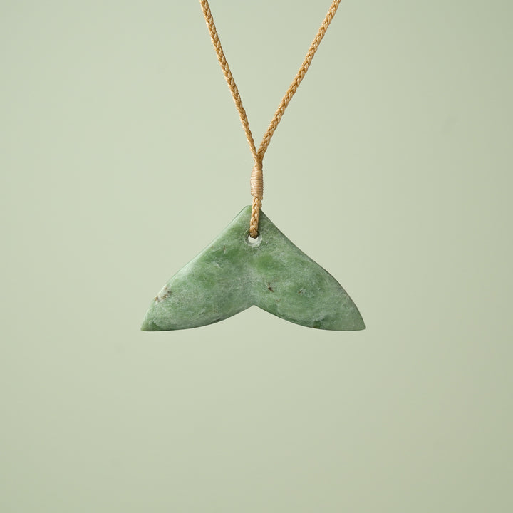 Medium Inanga Pounamu Whales Tail Pendant