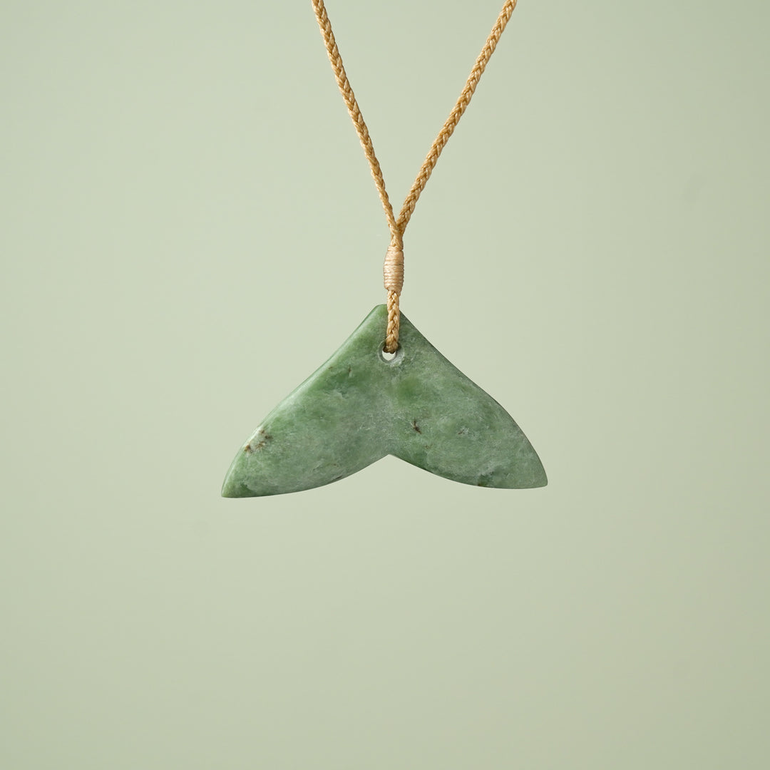 Medium Inanga Pounamu Whales Tail Pendant