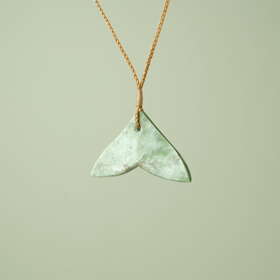 Medium Inanga Pounamu Whales Tail Pendant