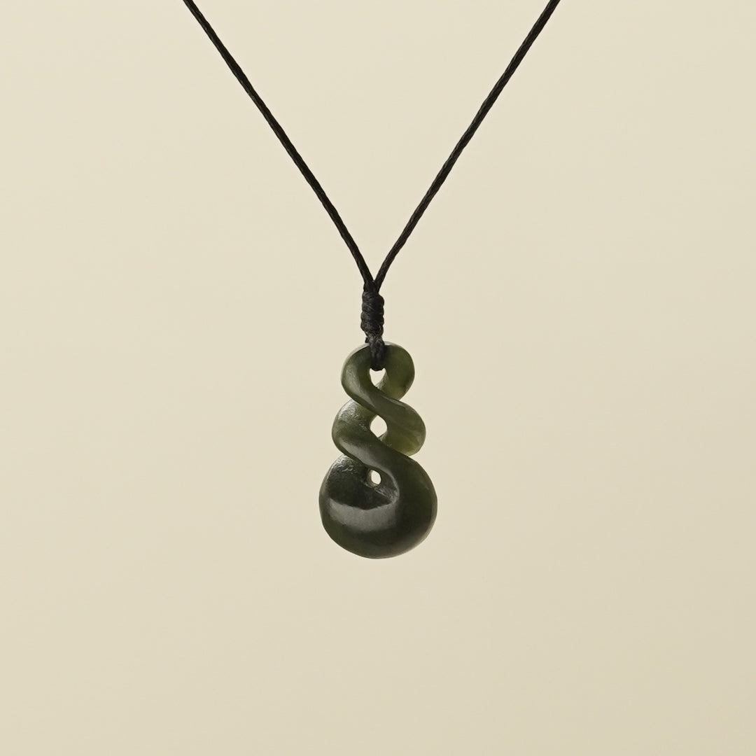Pikorua Double Twist Extra Small Pounamu Pendant