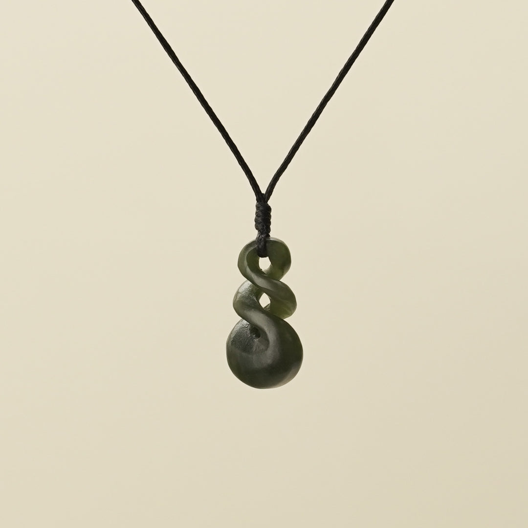 Pikorua Double Twist Extra Small Pounamu Pendant