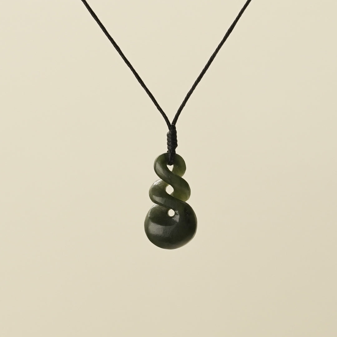 Pikorua Double Twist Extra Small Pounamu Pendant