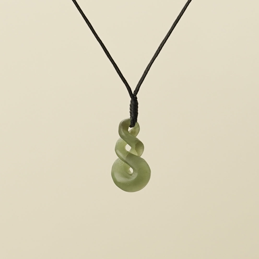 Pikorua Double Twist Extra Small Pounamu Pendant