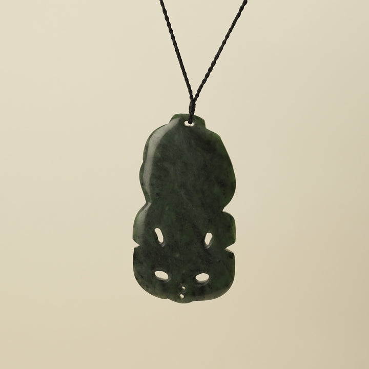 Hei Tiki Kawakawa Pounamu Extra Large Pounamu Pendant