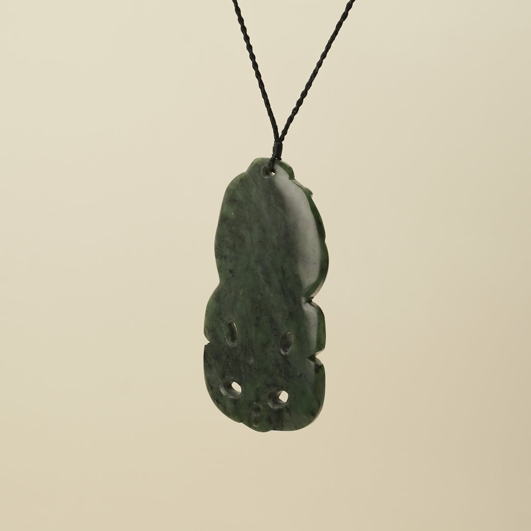 Hei Tiki Kawakawa Pounamu Extra Large Pounamu Pendant