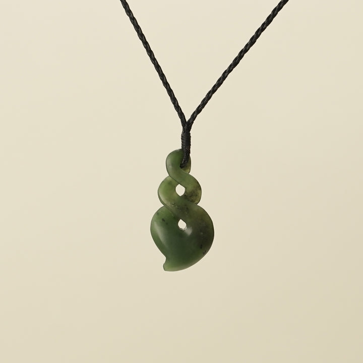 Pikorua Double Twist Medium Pounamu Pendant