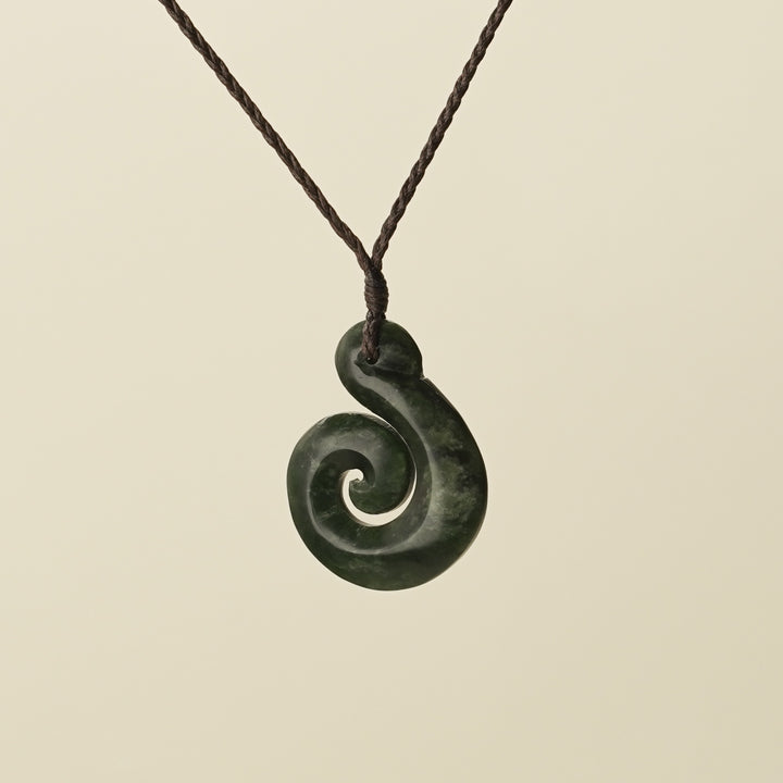 Koru Hei Matau Medium Pounamu Pendant