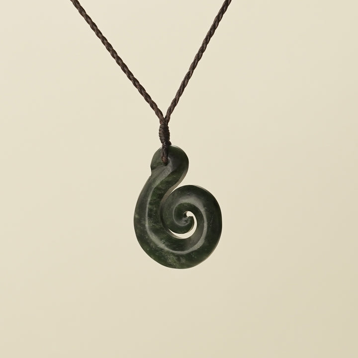 Koru Hei Matau Medium Pounamu Pendant