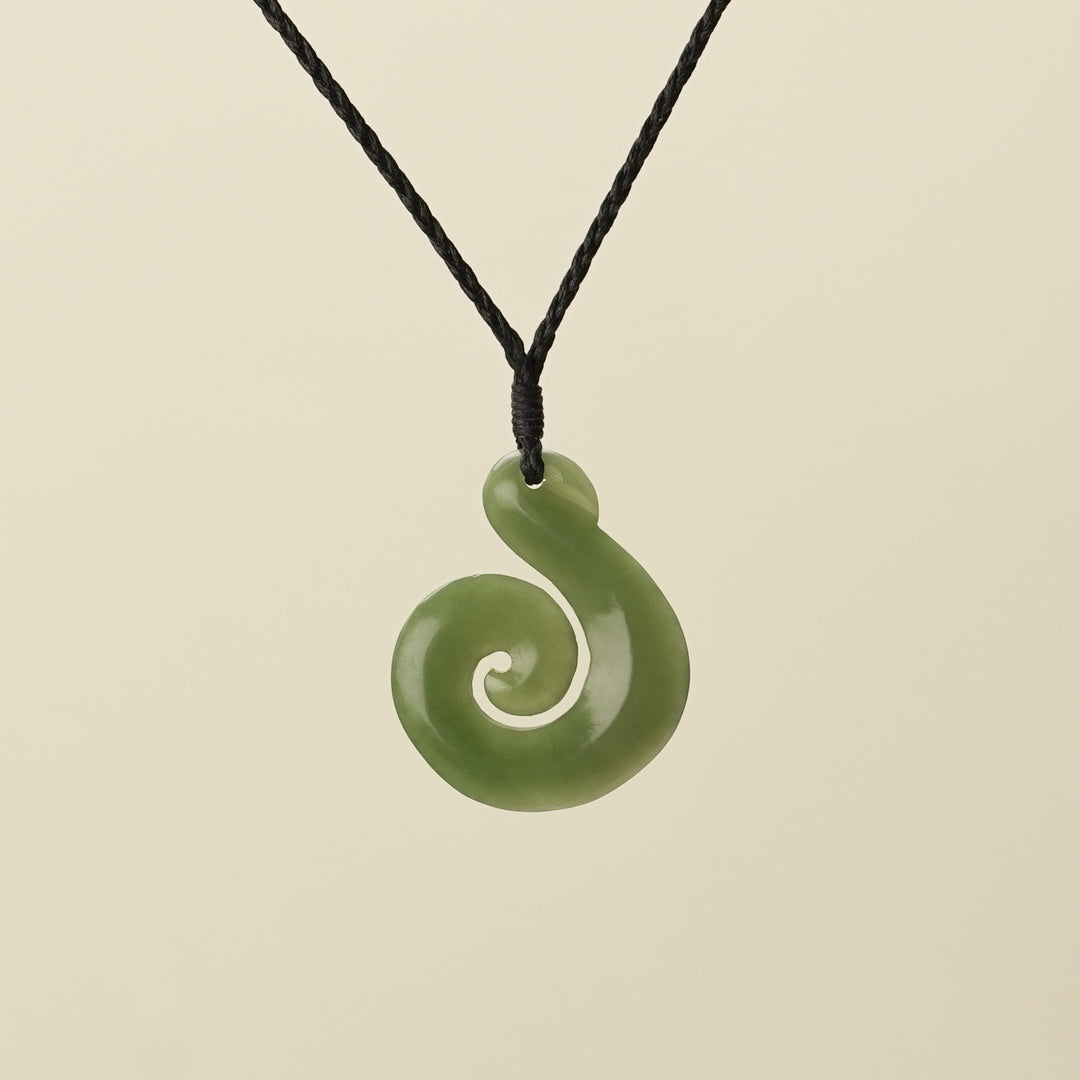 Koru Hei Matau Medium Pounamu Pendant