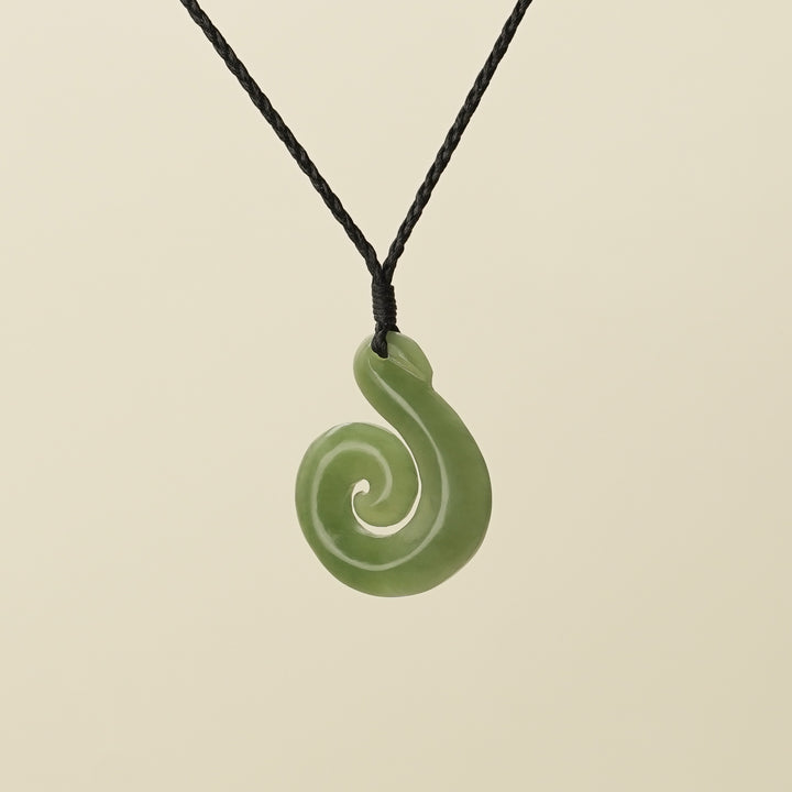 Koru Hei Matau Medium Pounamu Pendant