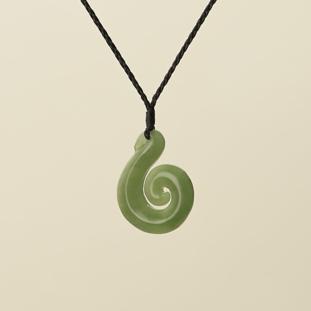 Koru Hei Matau Medium Pounamu Pendant